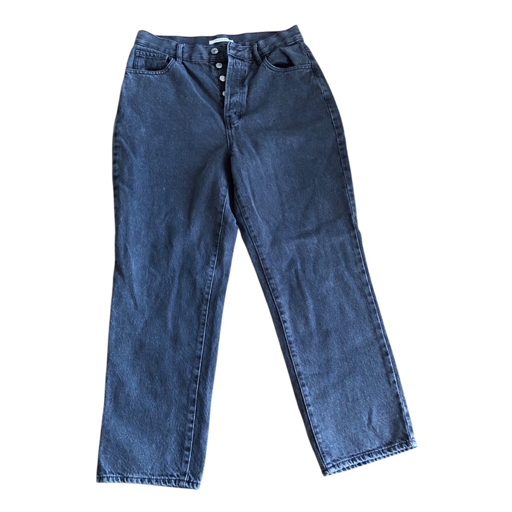PacSun Button Fly High Rise Dark Blue Straight Leg Jeans Denim